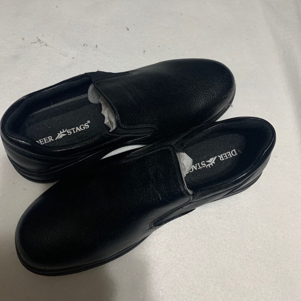 Men’s Deer Stags Black Slip On Shoes Size 9.5